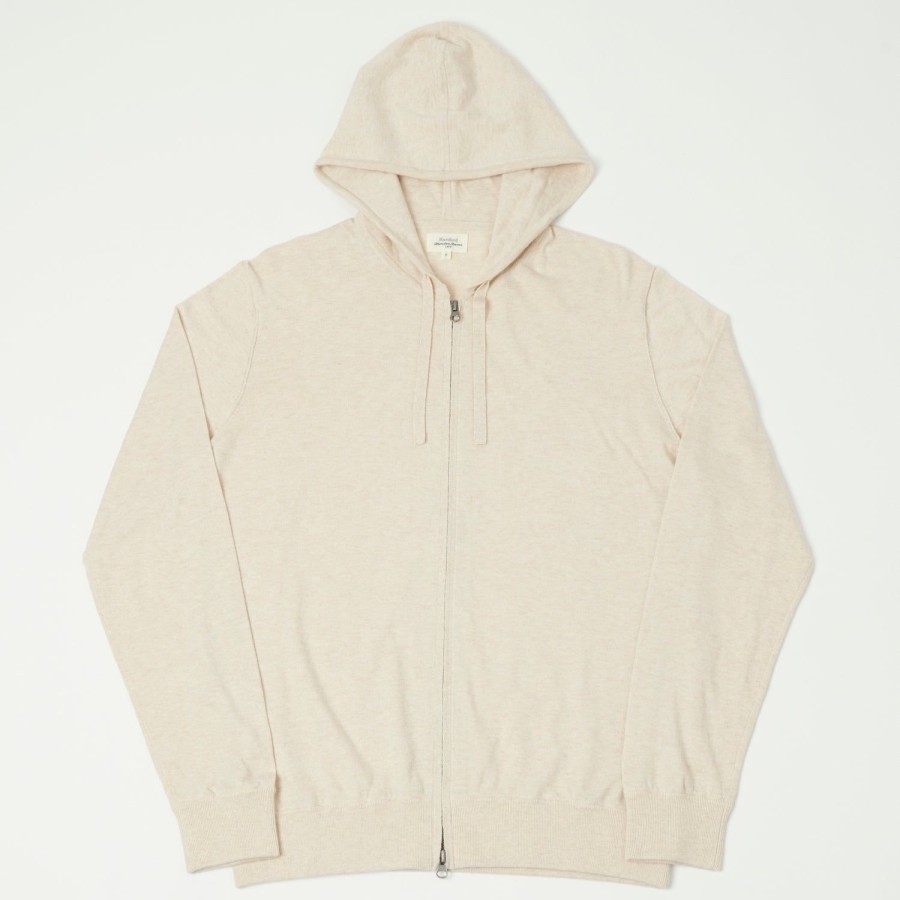 Clothing Hartford | Hartford Lightweight Knitted Cotton Hoodie - Sand