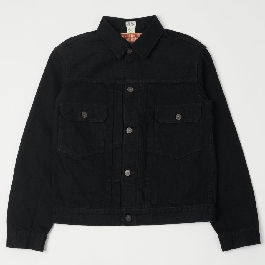 Clothing Freewheelers & Co | Freewheelers 507Rb 'The Vanishing West' 14Oz Type Ii Denim Jacket - Rude Black