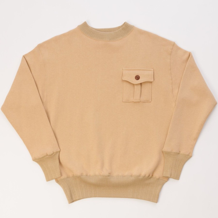 Clothing Warehouse & Co | Warehouse 478 Military Sweatshirt - Beige