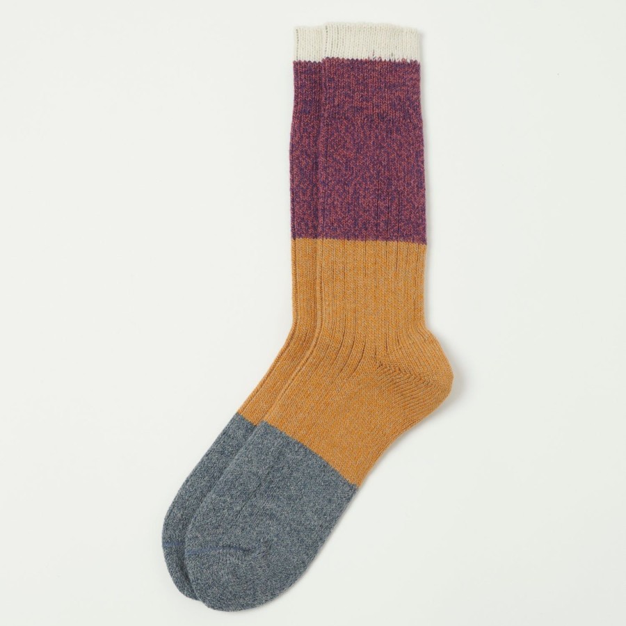 Accessories Patapaca | Patapaca Hap Trio Sock - Wine/Mustard/Grey