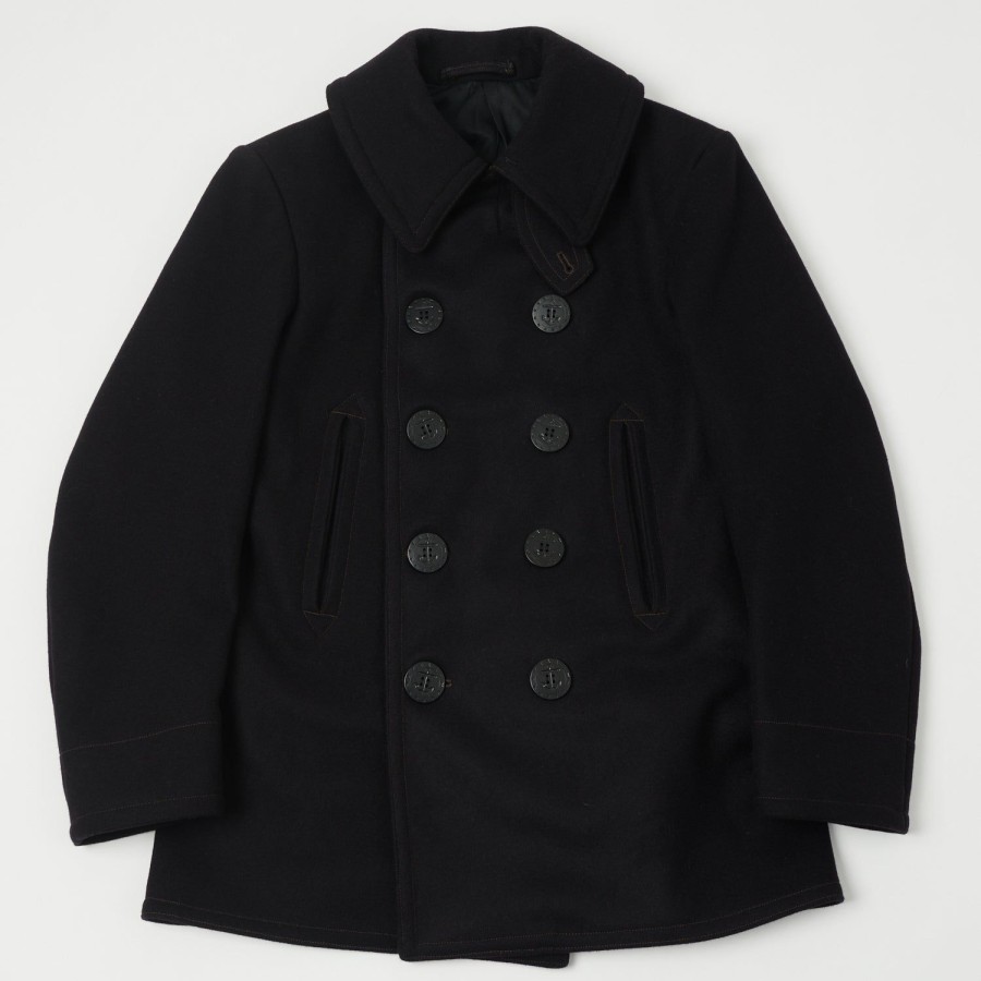 Clothing Freewheelers & Co | Freewheelers 1931013 1930S Model U.S. Navy Overcoat - Navy