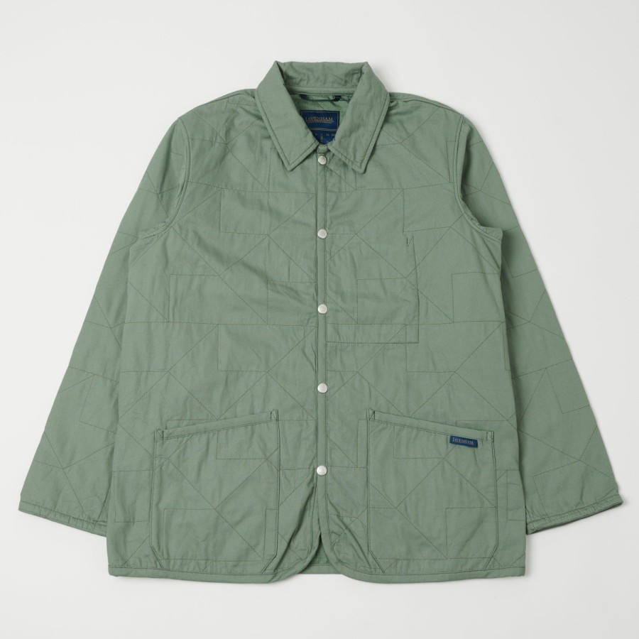 Clothing Lavenham | Lavenham Unwadded Worker Raydon Jacket - Leaf Green