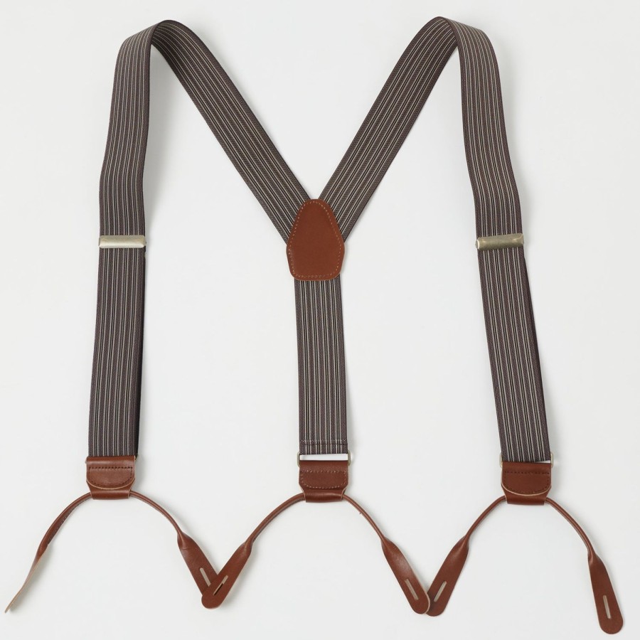 Accessories Full Count | Full Count 6016 Suspender - Dark Brown