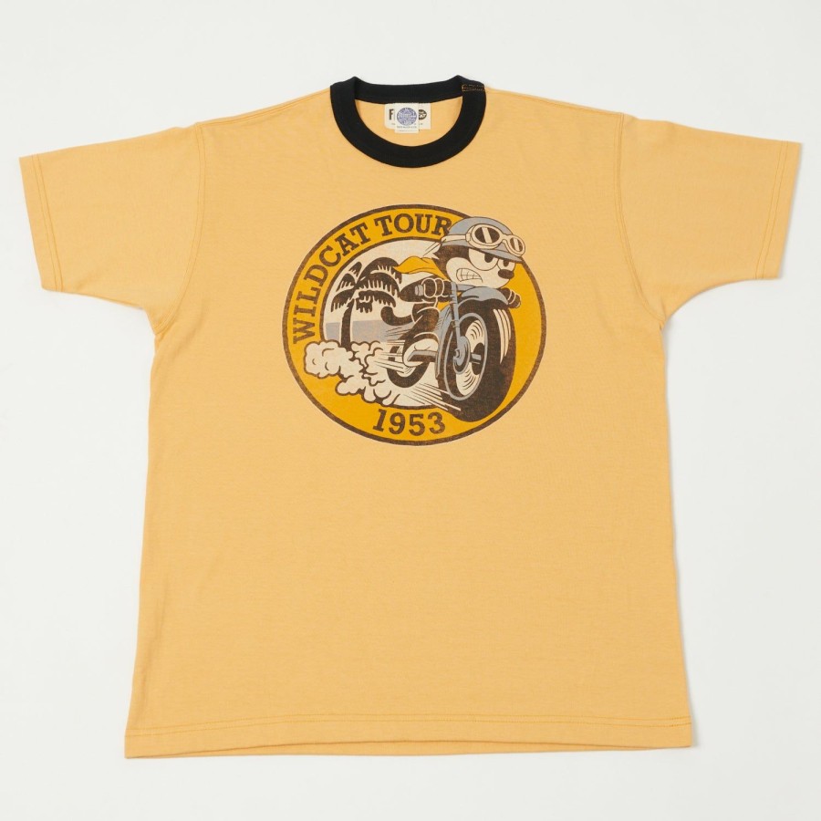 Clothing TOYS McCOY | Toys Mccoy 'Felix Wildcat' Ringer Tee - Yellow