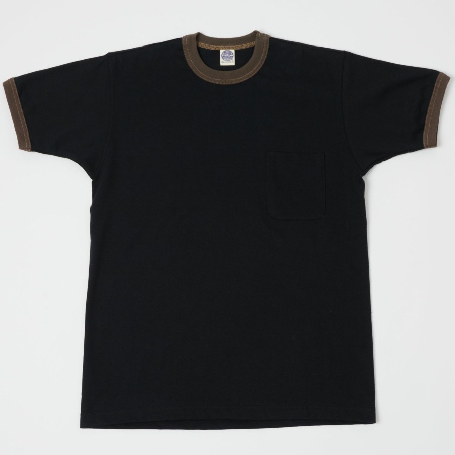 Clothing TOYS McCOY | Toys Mccoy Tmc2237 Ringer Pocket Tee - Black/Brown