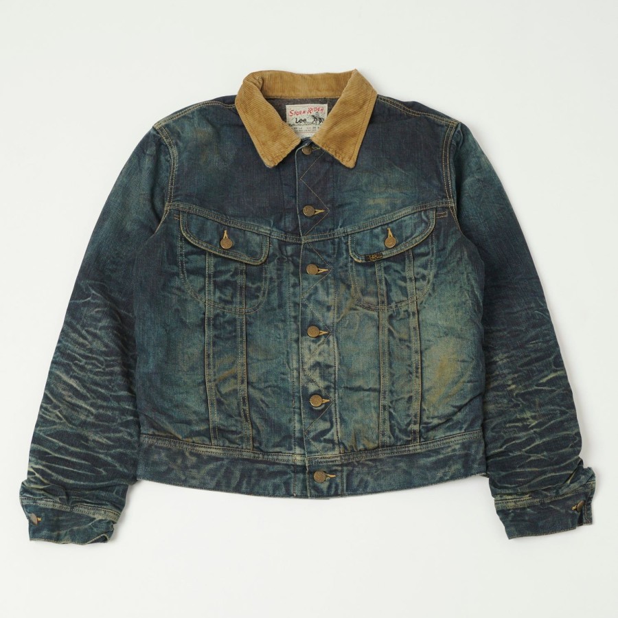 Clothing Lee Archives | Lee Archives 'Real Vintage Storm Rider' 101-Lj Blanket-Lined Denim Jacket - Heavy Wash