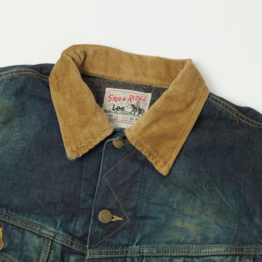 Clothing Lee Archives | Lee Archives 'Real Vintage Storm Rider' 101-Lj Blanket-Lined Denim Jacket - Heavy Wash