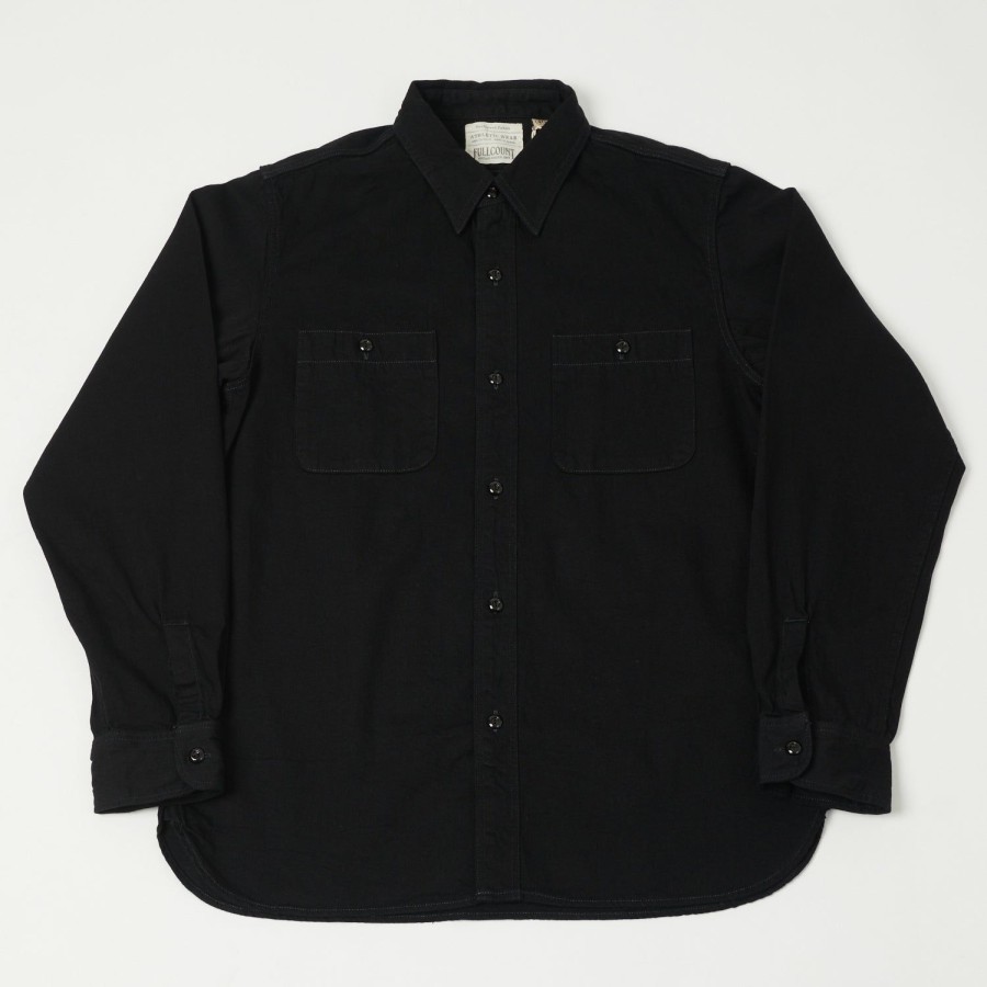 Clothing Full Count | Full Count 4890Bkbk Denim Work Shirt - Black