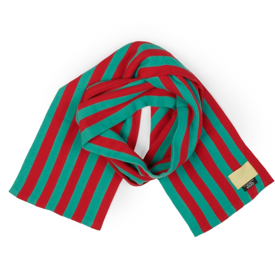 Accessories Jeremy McAlpine | Jeremy Mcalpine Striped Scarf - Teal