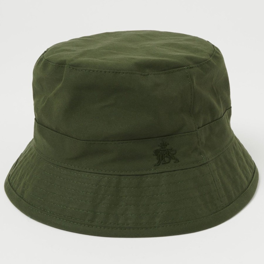 Accessories Baracuta | Baracuta Dry Wax Bucket Hat - Olive Green