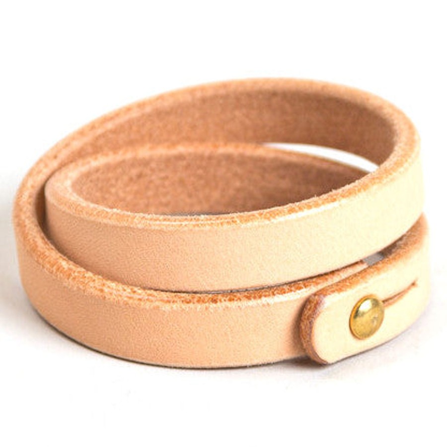 Accessories Tanner Goods | Tanner Goods Double Wristband Natural