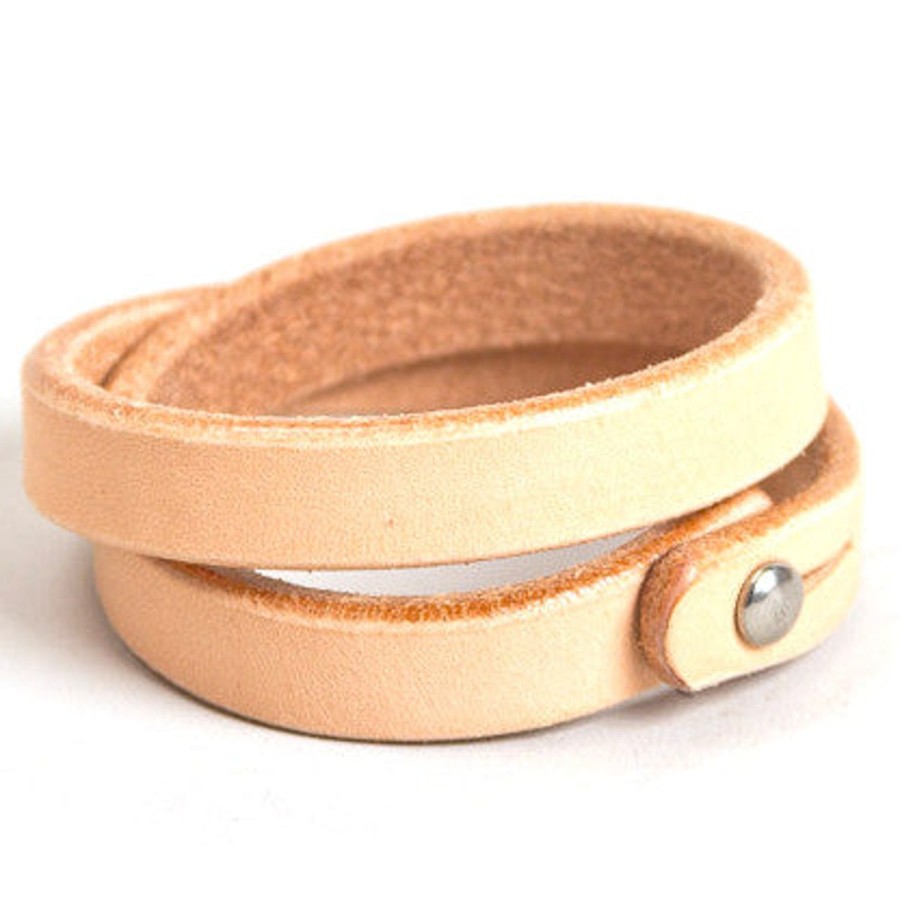 Accessories Tanner Goods | Tanner Goods Double Wristband Natural