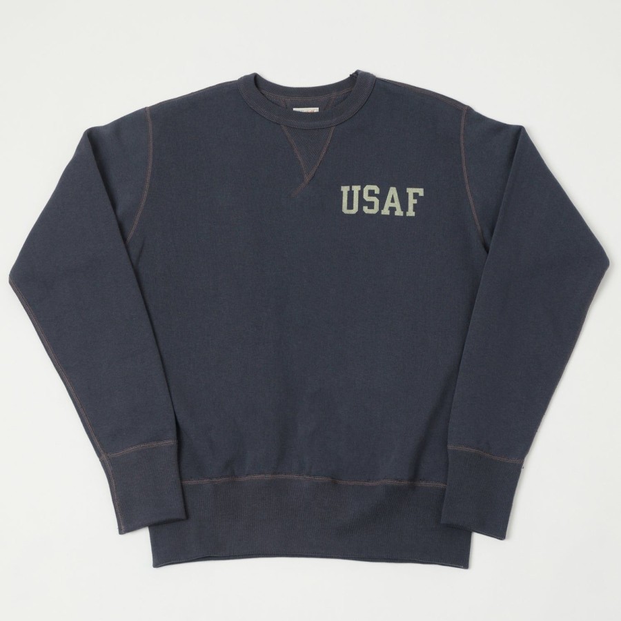 Clothing TOYS McCOY | Toys Mccoy Usaf Print Sweatshirt - Navy Grey