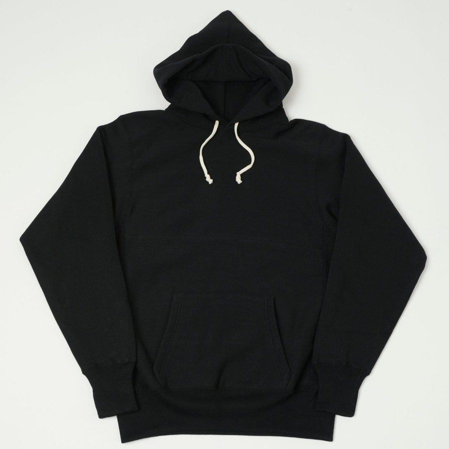 Clothing Warehouse & Co | Warehouse 484 Reverse Weave Hooded Sweatshirt - Black