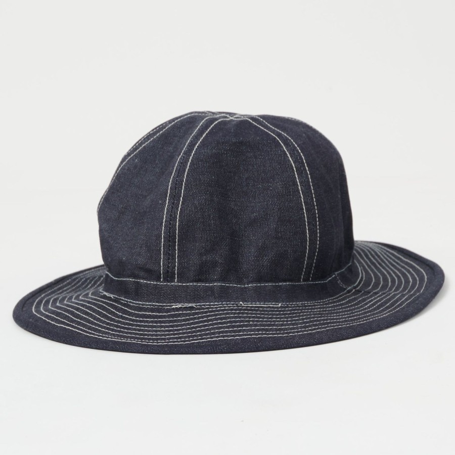 Accessories Freewheelers & Co | Freewheelers 10Oz 'Union Special Overalls' Field Hat - Indigo Denim