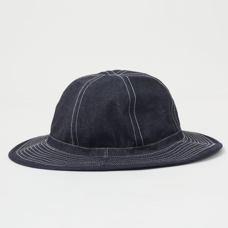 Accessories Freewheelers & Co | Freewheelers 10Oz 'Union Special Overalls' Field Hat - Indigo Denim