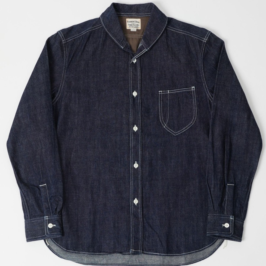 Clothing Pherrow's | Pherrows Shawl Collar Denim Shirt