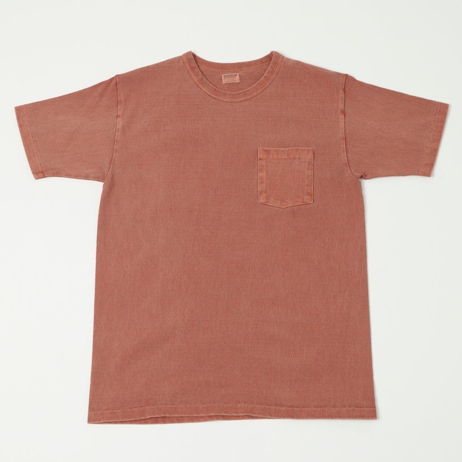 Clothing Dubbleworks | Dubbleworks Heavy Fabric Pigment Pocket Tee - Brick Red