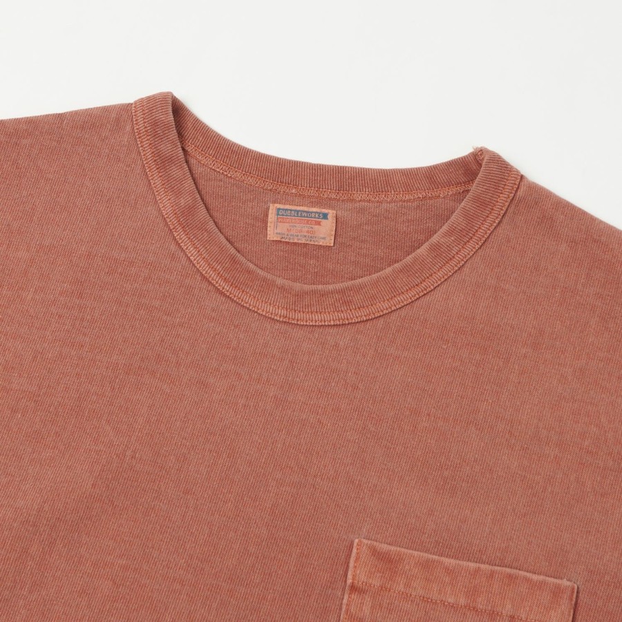 Clothing Dubbleworks | Dubbleworks Heavy Fabric Pigment Pocket Tee - Brick Red