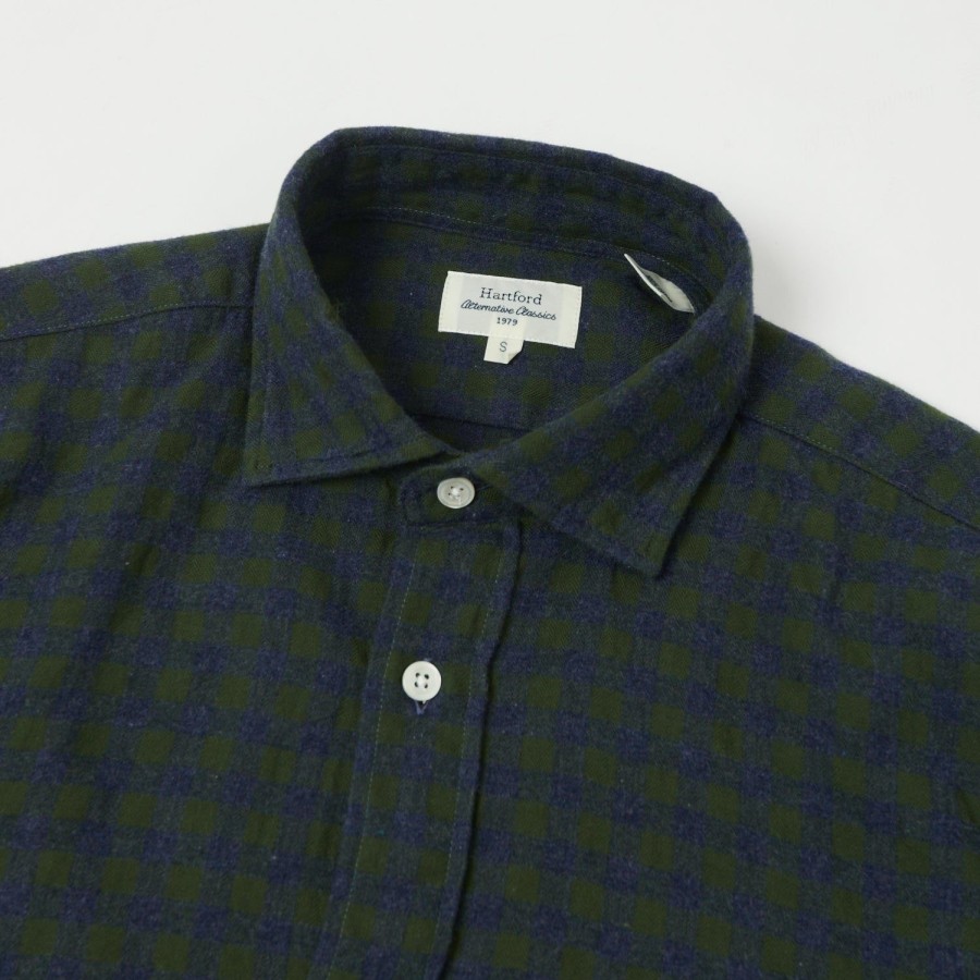 Clothing Hartford | Hartford Ay11018 Paul Shirt - Green Gingham