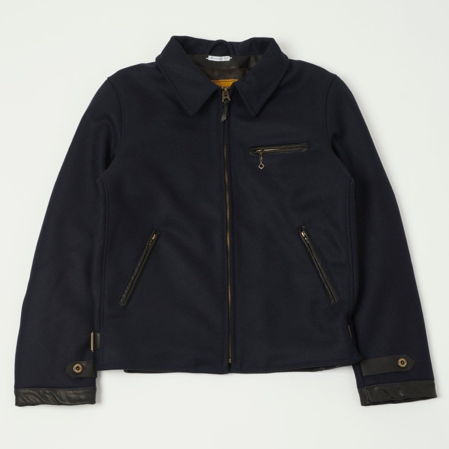 Clothing Shangri-La Heritage | Shangri-La Heritage 'Varenne' Melton Wool Jacket - Navy Blue