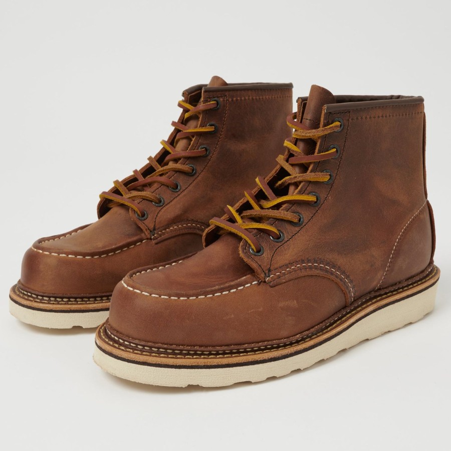 Footwear Red Wing | Red Wing 1907 6" Classic Moc Toe Boots - Copper Rough & Tough