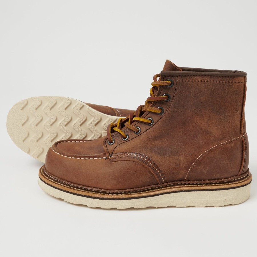 Footwear Red Wing | Red Wing 1907 6" Classic Moc Toe Boots - Copper Rough & Tough