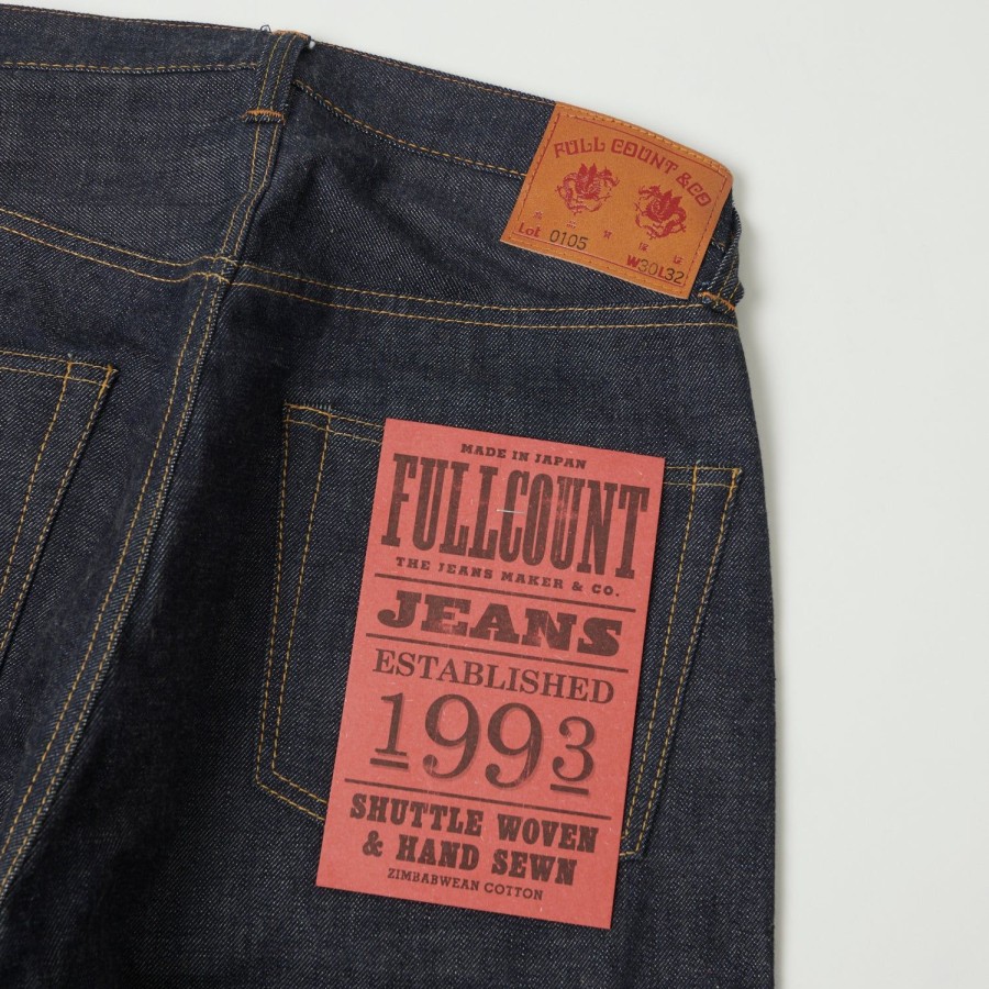 Clothing Full Count | Full Count 0105 13.7Oz 'Plain Pocket' Loose Straight Jean - Raw