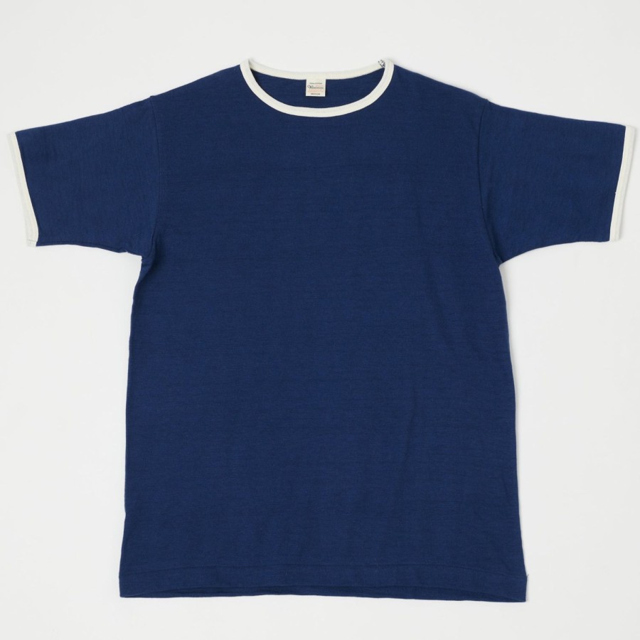 Clothing Warehouse & Co | Warehouse 4059 Ringer Tee - Navy/Cream