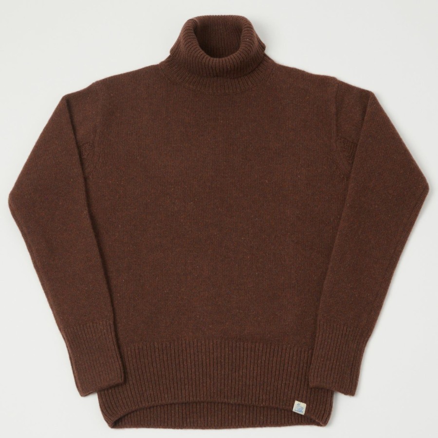 Clothing Merz b. Schwanen | Merz B. Schwanen Loct01 Turtleneck Knit Pullover - Chestnut