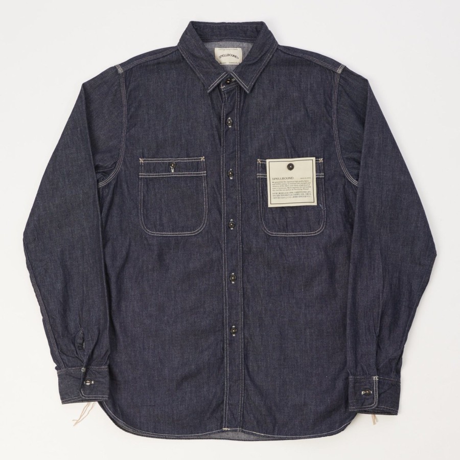 Clothing Spellbound | Spellbound 46-157E Denim Work Shirt - Rinsed