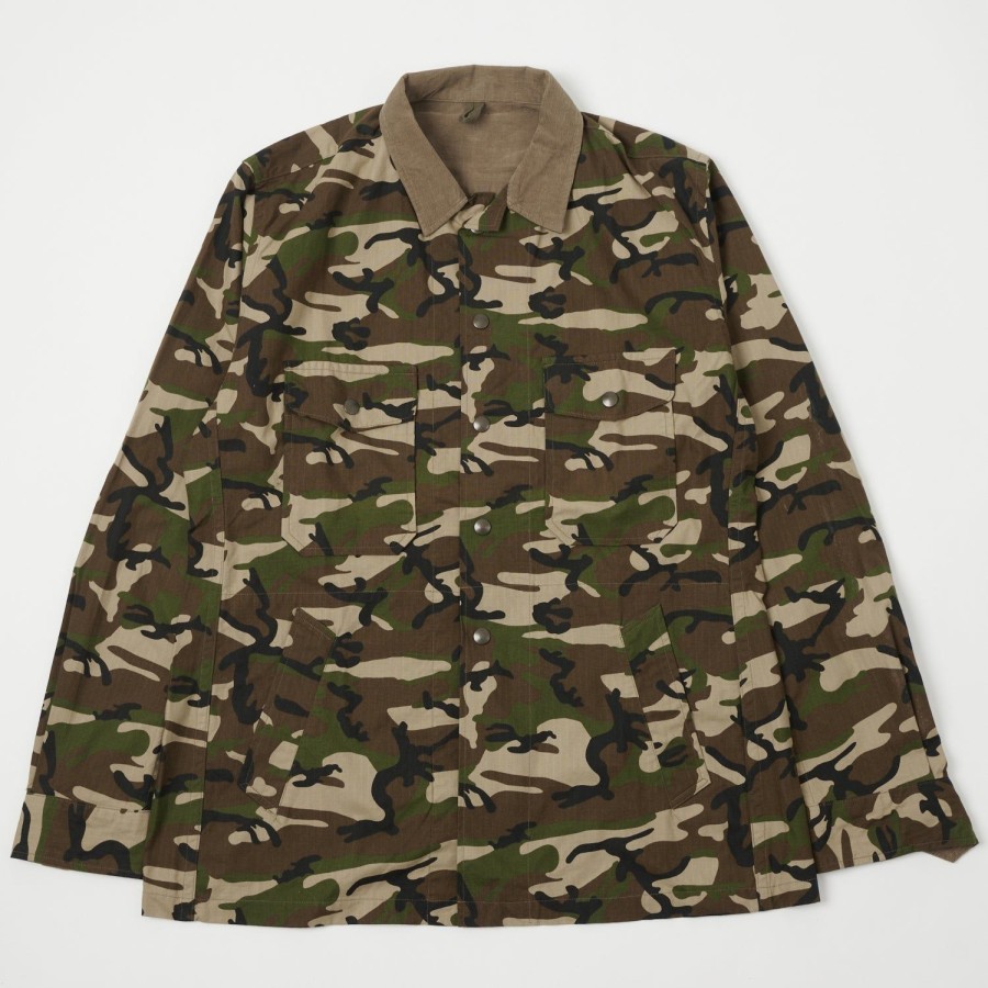 Clothing Gorouta | Gorouta 0311 Ripstop Camo Jacket - Camo