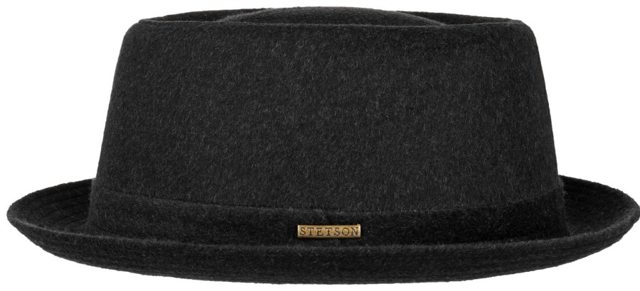 Accessories Stetson | Stetson 1690102-1 Wool Pork Pie Hat - Black