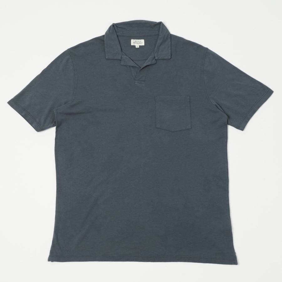 Clothing Hartford | Hartford Pique Short Sleeve Polo - Thunder