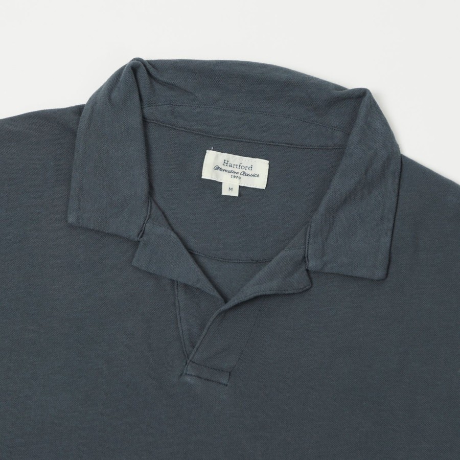 Clothing Hartford | Hartford Pique Short Sleeve Polo - Thunder