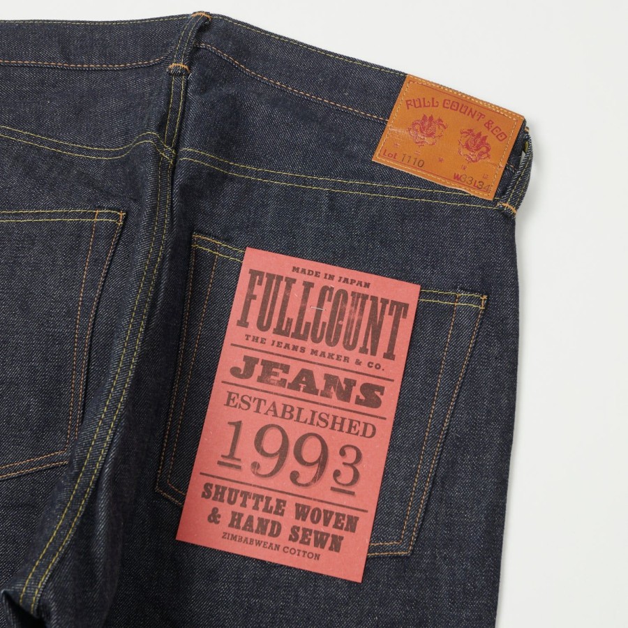 Clothing Full Count | Full Count 1110 13.7Oz 'Plain Pocket' Slim Tapered Jean - Raw