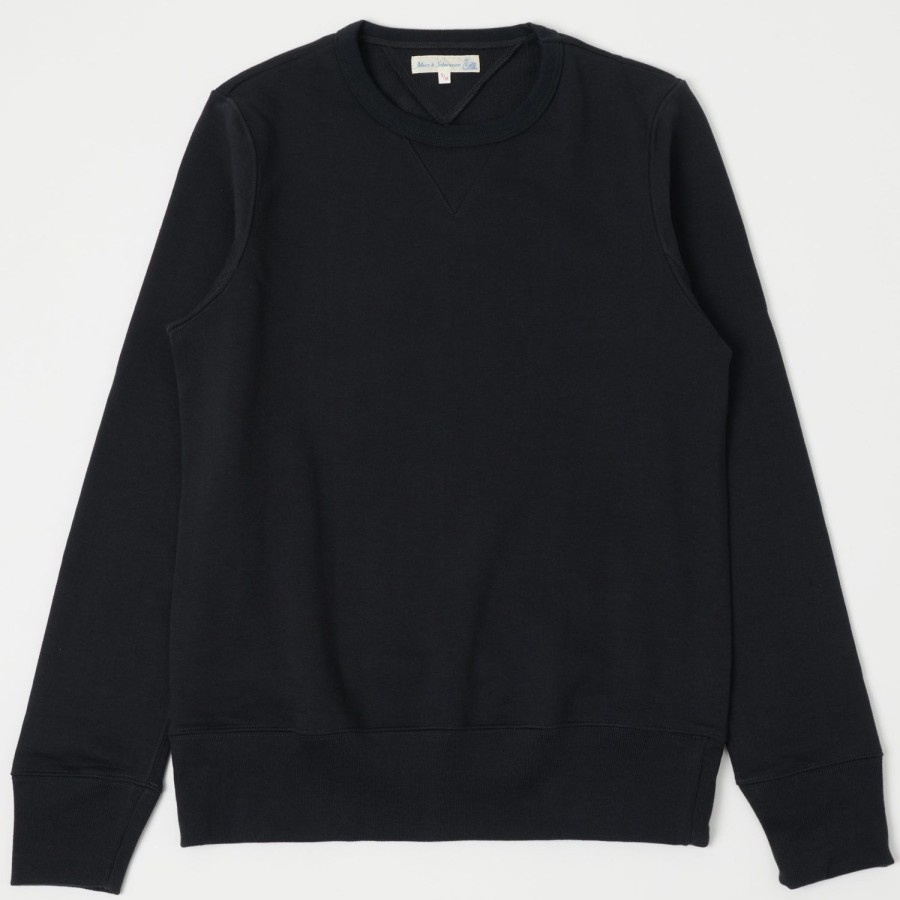 Clothing Merz b. Schwanen | Merz B. Schwanen 346 Crew Neck Sweatshirt - Charcoal