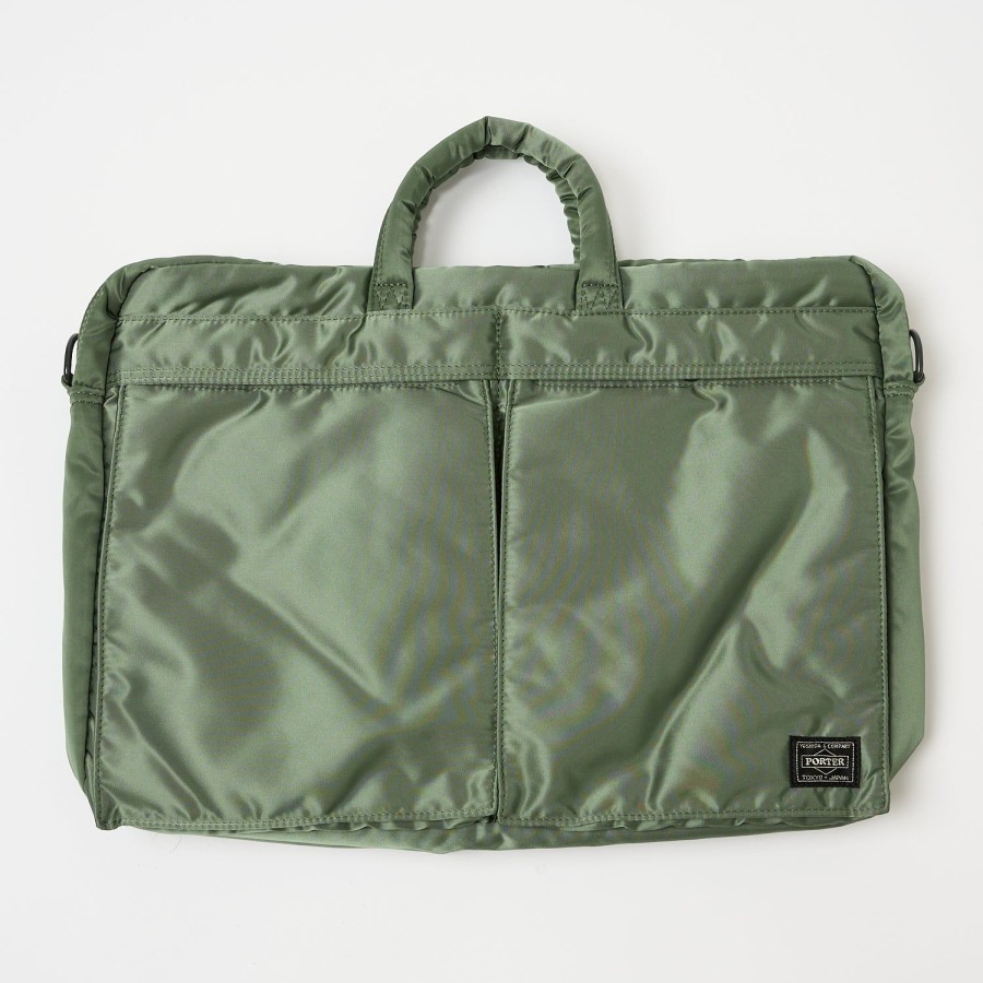 Accessories Porter - Yoshida & Co. | Porter-Yoshida & Co. Tanker 2-Way Briefcase - Sage Green