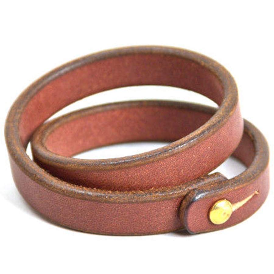 Accessories Tanner Goods | Tanner Goods Double Wristband Cognac