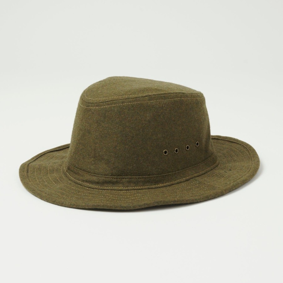 Accessories Freewheelers & Co | Freewheelers 2337004 'Smokey Bear' Wool Woodsman Hat - Olive