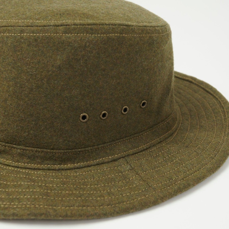 Accessories Freewheelers & Co | Freewheelers 2337004 'Smokey Bear' Wool Woodsman Hat - Olive