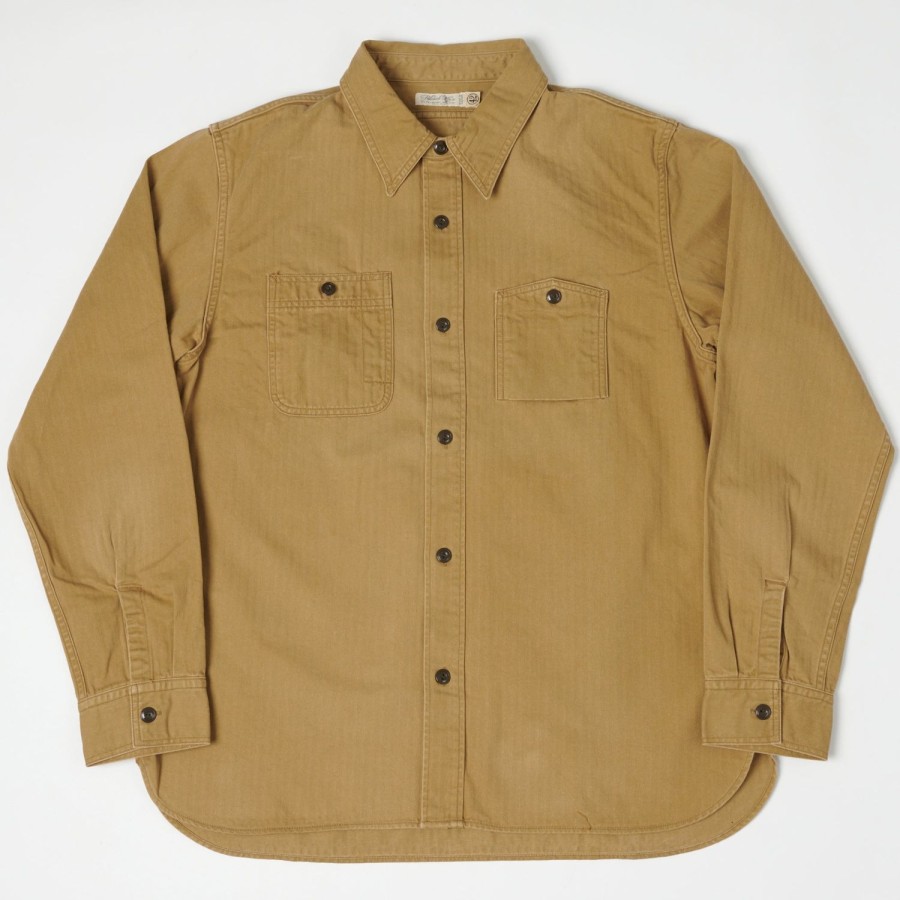 Clothing Full Count | Full Count 4007 Yamapoke Work Shirt - Camel