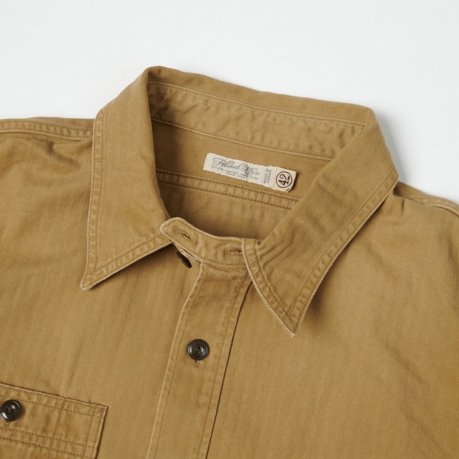 Clothing Full Count | Full Count 4007 Yamapoke Work Shirt - Camel