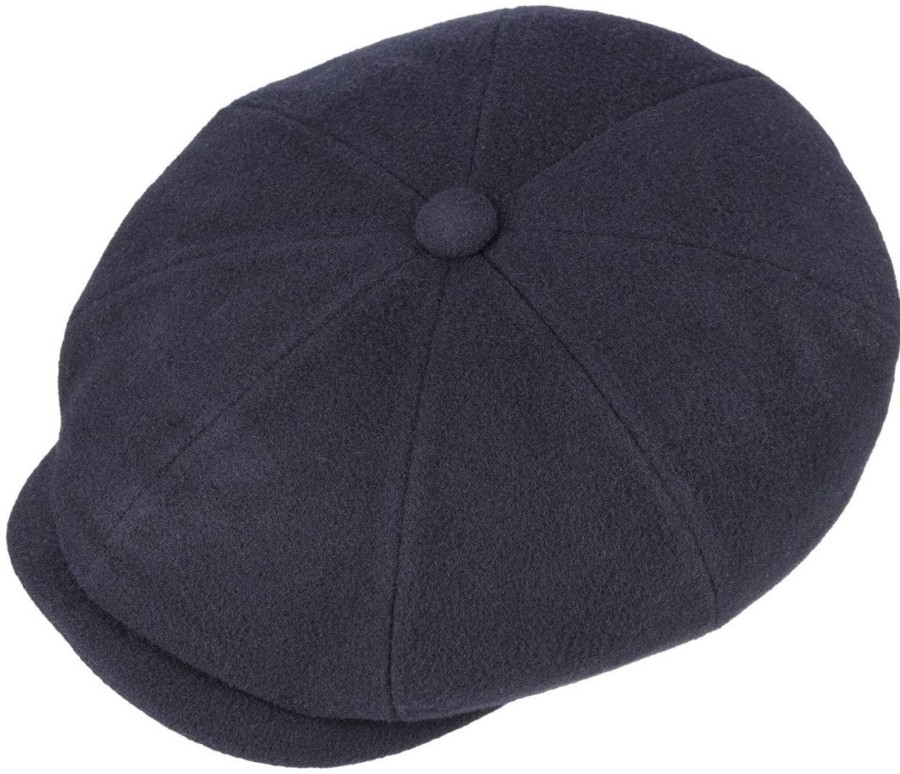 Accessories Stetson | Stetson 6840101-21 Hatteras Wool/Cashmere Flat Cap - Navy Blue