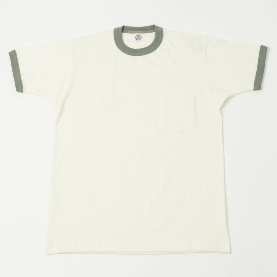 Clothing TOYS McCOY | Toys Mccoy Ringer Pocket Tee - Off White/Green