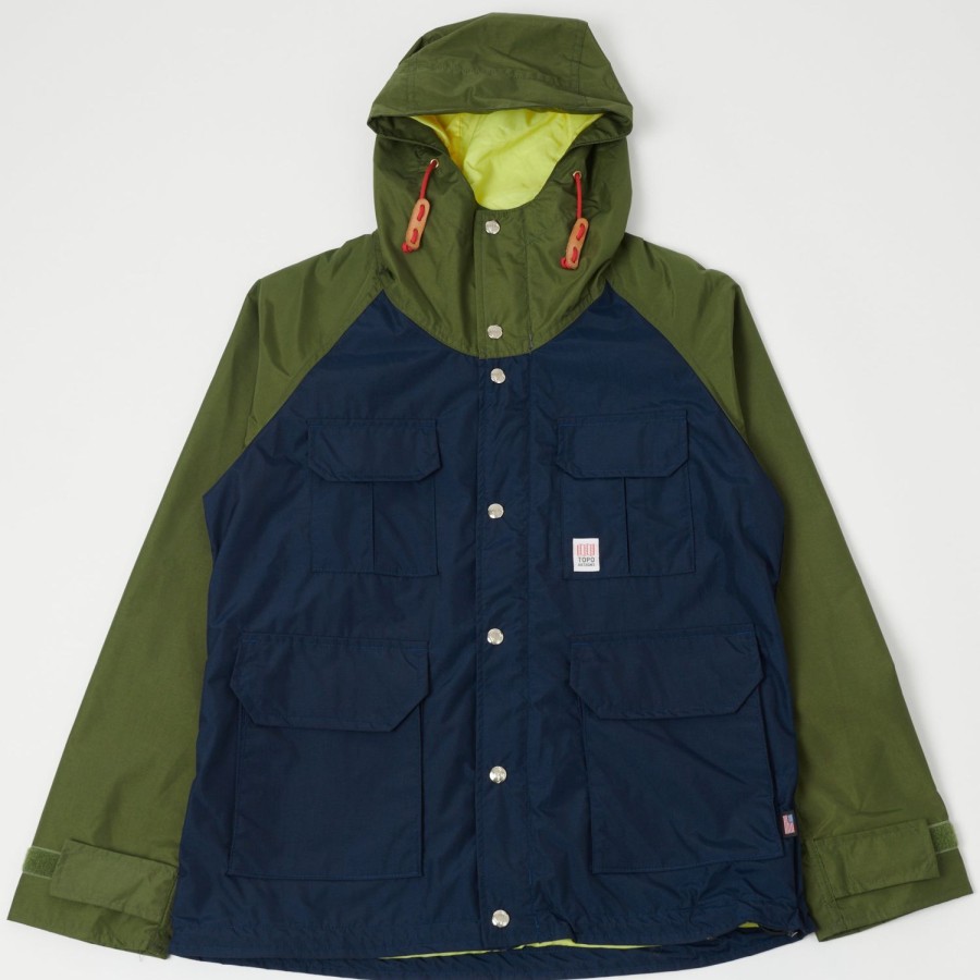 Clothing Topo Designs | Topo Designs Raglan Windbreaker Jacket - Navy/Olive