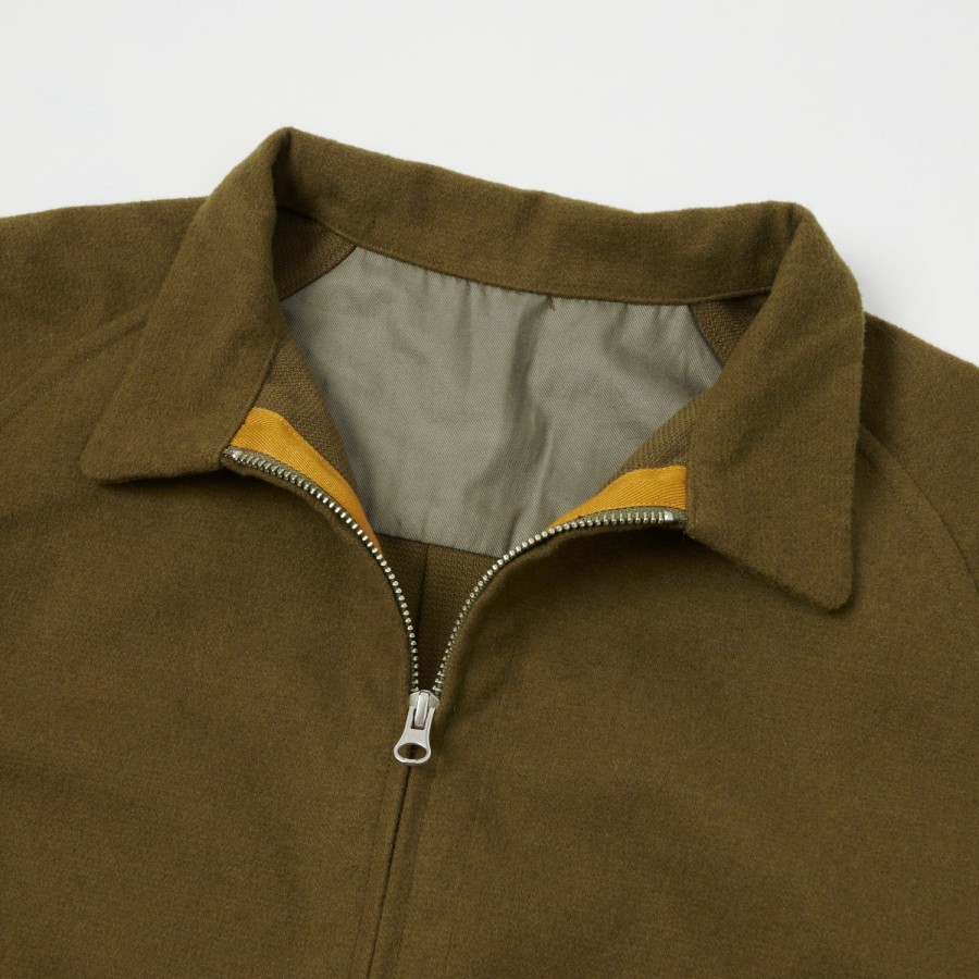 Clothing Gorouta | Gorouta 0310 Wool Zip Jacket - Olive