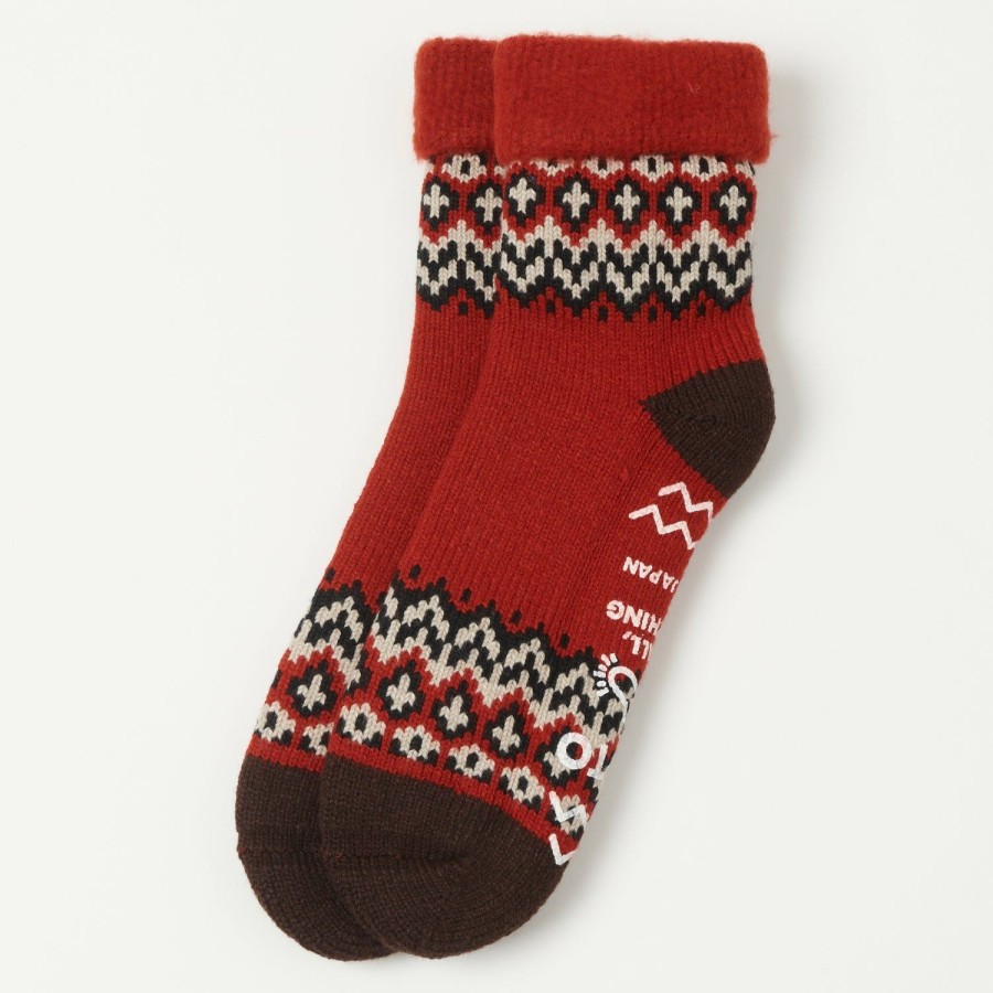 Accessories RoToTo | Rototo Nordic Comfy Room Sock - Red