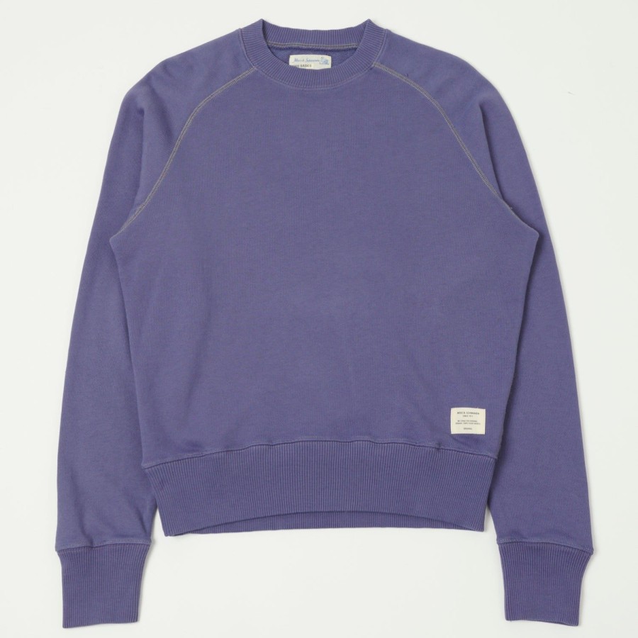 Clothing Merz b. Schwanen | Merz B. Schwanen Rgsw01 Raglan Sweatshirt - Purple Blue