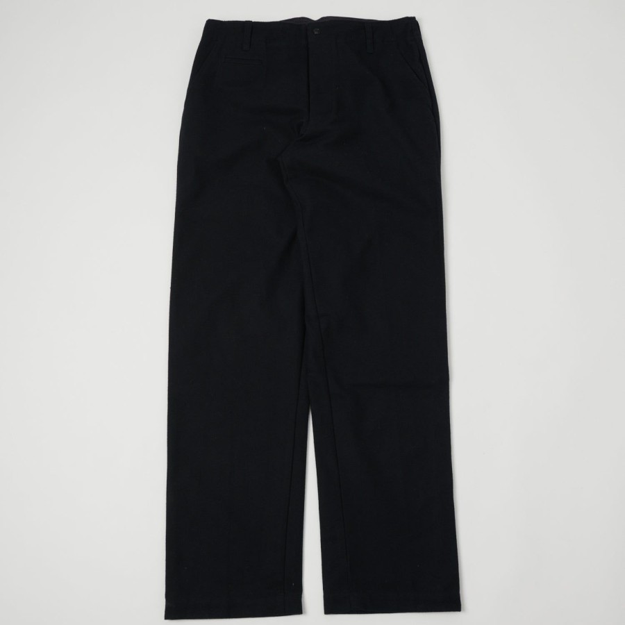 Clothing Gorouta | Gorouta 0404 Pleated Wool Trouser - Navy